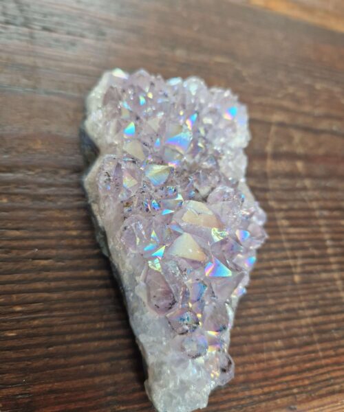 Premium High Grade Amethyst Angel Aura Druzy 226 Mini Geode Cluster Piece Cut Base 360g H11xW6.5xD4cm - Image 10
