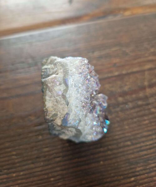 Premium High Grade Amethyst Angel Aura Druzy 227 Mini Geode Cluster Piece Cut Base 310g H7.5xW5.5xD5cm - Image 4