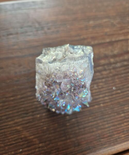 Premium High Grade Amethyst Angel Aura Druzy 227 Mini Geode Cluster Piece Cut Base 310g H7.5xW5.5xD5cm - Image 10