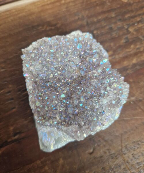 Premium High Grade Amethyst Angel Aura Druzy 229 Mini Geode Cluster Piece Cut Base 232g H5.5xW6xD4cm - Image 7