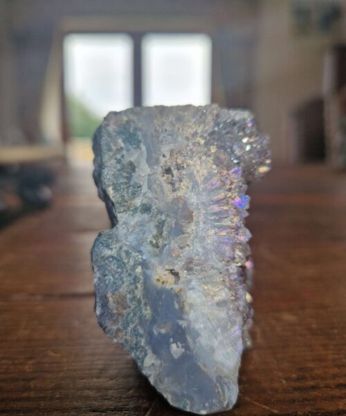 Premium High Grade Amethyst Angel Aura Druzy 229 Mini Geode Cluster Piece Cut Base 232g H5.5xW6xD4cm - Image 9