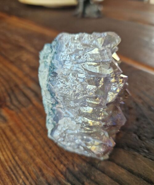 Premium High Grade Amethyst Angel Aura Druzy 213 Mini Geode Cluster Piece Cut Base 247g H8xW9xD4cm - Image 3