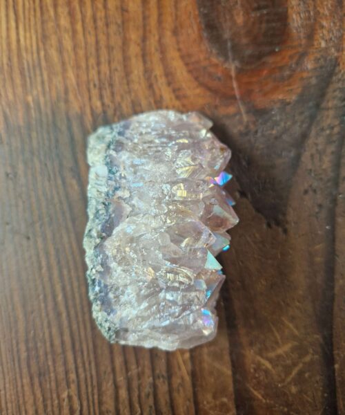 Premium High Grade Amethyst Angel Aura Druzy 213 Mini Geode Cluster Piece Cut Base 247g H8xW9xD4cm - Image 9