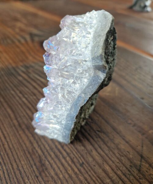 Premium High Grade Amethyst Angel Aura Druzy 214 Mini Geode Cluster Piece Cut Base 290g H9xW10xD7cm - Image 6