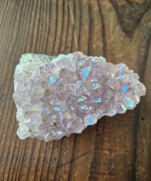 Premium High Grade Amethyst Angel Aura Druzy 214 Mini Geode Cluster Piece Cut Base 290g H9xW10xD7cm - Image 7