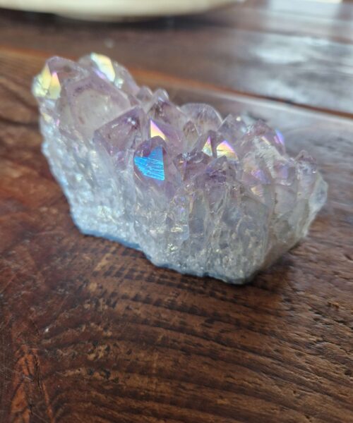 Alternative view of Premium High Grade Amethyst Angel Aura Druzy 208 Mini Geode Cluster Piece Cut Base 376g H5xW10xD4.5cm