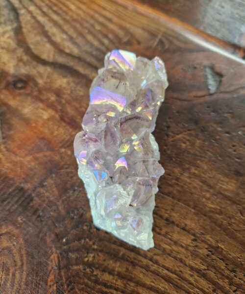 Premium High Grade Amethyst Angel Aura Druzy 208 Mini Geode Cluster Piece Cut Base 376g H5xW10xD4.5cm - Image 5
