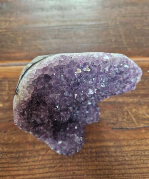 Premium High Grade Amethyst Druzy 308 Mini Geode Cluster Piece Cut Base 1.605g H13.5xW13xD8cm - Image 4