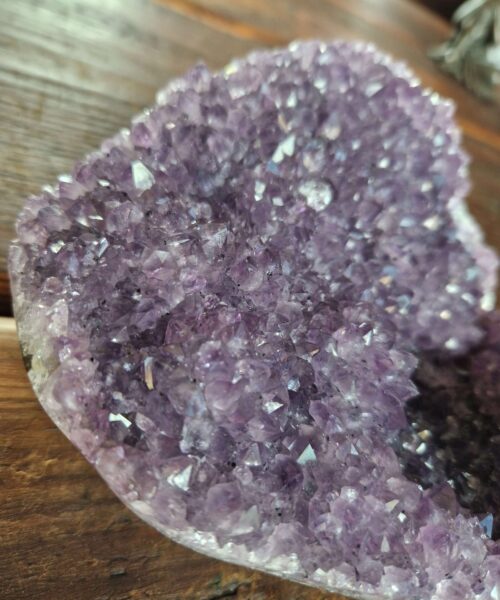 Premium High Grade Amethyst Druzy 308 Mini Geode Cluster Piece Cut Base 1.605g H13.5xW13xD8cm - Image 10