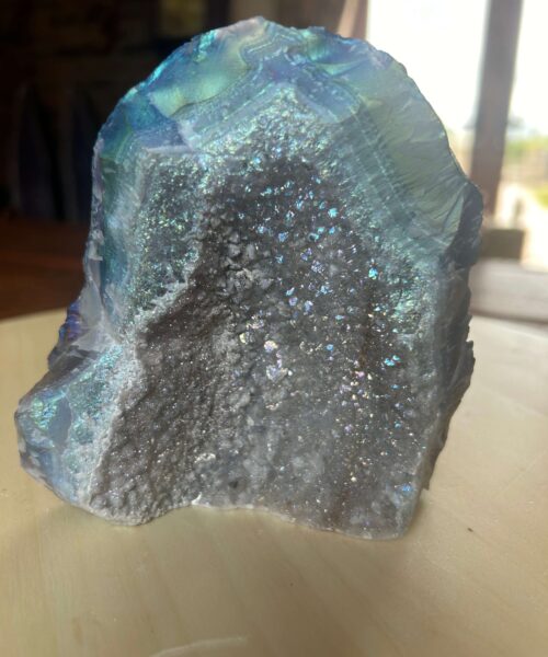 Premium High Grade Amethyst Angel Aura Druzy 204 Mini Geode Cluster Piece Cut Base 696g H11xW12xD11.5cm