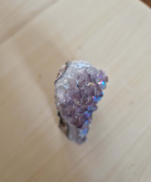 Premium High Grade Amethyst Angel Aura Druzy 206 Mini Geode Cluster Piece Cut Base 329g H9.5xW10.5x6cm - Image 7