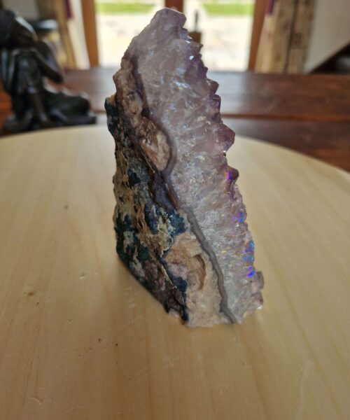 Premium High Grade Amethyst Angel Aura Druzy 206 Mini Geode Cluster Piece Cut Base 329g H9.5xW10.5x6cm - Image 8