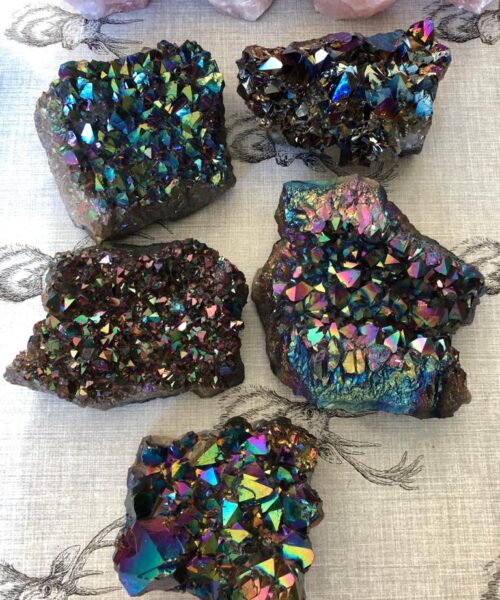 Rainbow Druzy Cluster Pieces 800-1000g