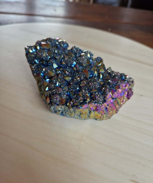 Premium High Grade Rainbow Aura Titanium Raw Druzy Cluster Pieces 311g H5.5xW6.5xD11cm - Image 3