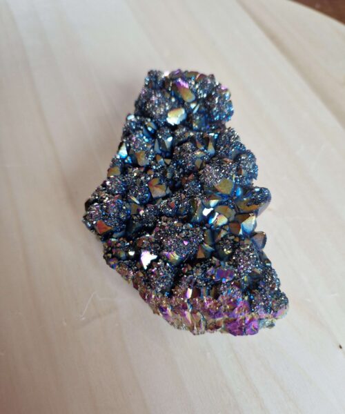 Premium High Grade Rainbow Aura Titanium Raw Druzy Cluster Pieces 311g H5.5xW6.5xD11cm - Image 4
