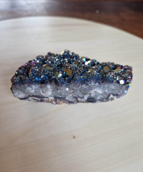 Premium High Grade Rainbow Aura Titanium Raw Druzy Cluster Pieces 311g H5.5xW6.5xD11cm - Image 6