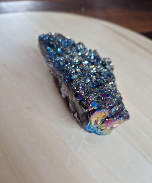 Premium High Grade Rainbow Aura Titanium Raw Druzy Cluster Pieces 311g H5.5xW6.5xD11cm - Image 7