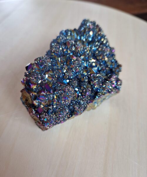 Premium High Grade Rainbow Aura Titanium Raw Druzy Cluster Pieces 311g H5.5xW6.5xD11cm - Image 8