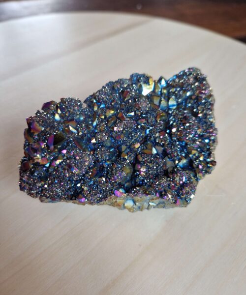 Premium High Grade Rainbow Aura Titanium Raw Druzy Cluster Pieces 311g H5.5xW6.5xD11cm - Image 9