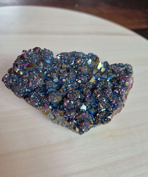 Premium High Grade Rainbow Aura Titanium Raw Druzy Cluster Pieces 311g H5.5xW6.5xD11cm - Image 11