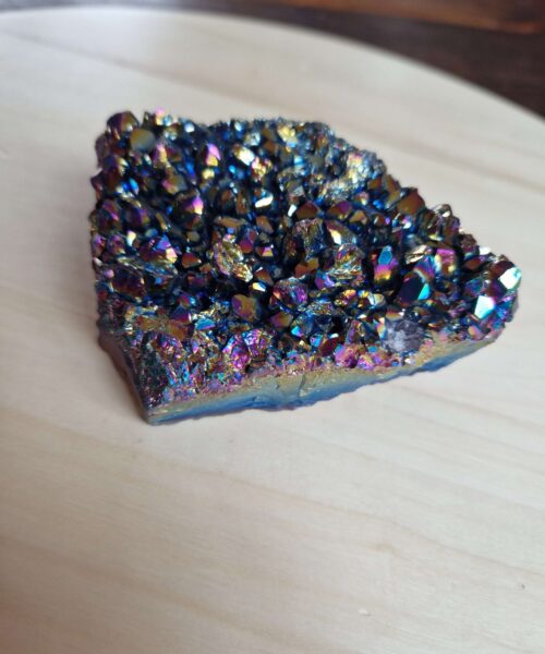 Premium High Grade Rainbow Aura Titanium Raw Druzy Cluster Pieces 333g H10.5xW8xD4.5cm - Image 4