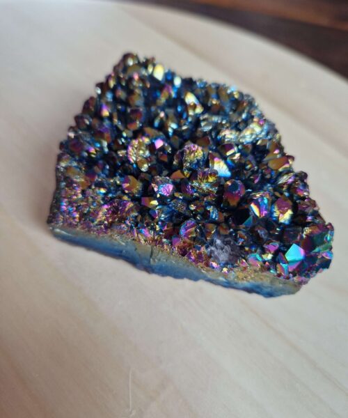 Premium High Grade Rainbow Aura Titanium Raw Druzy Cluster Pieces 333g H10.5xW8xD4.5cm - Image 5