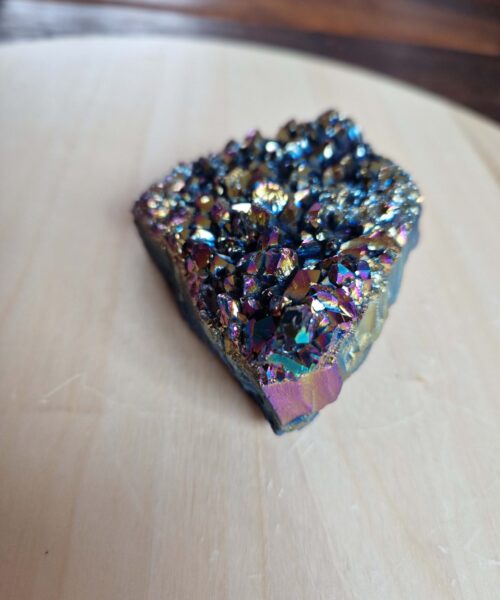 Premium High Grade Rainbow Aura Titanium Raw Druzy Cluster Pieces 333g H10.5xW8xD4.5cm - Image 6