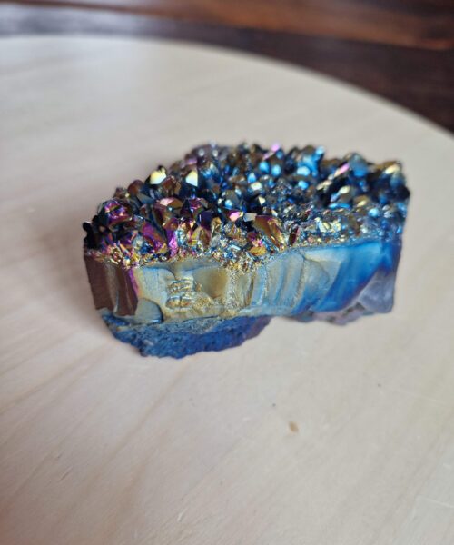Premium High Grade Rainbow Aura Titanium Raw Druzy Cluster Pieces 333g H10.5xW8xD4.5cm - Image 7