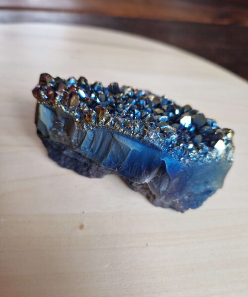 Premium High Grade Rainbow Aura Titanium Raw Druzy Cluster Pieces 333g H10.5xW8xD4.5cm - Image 8