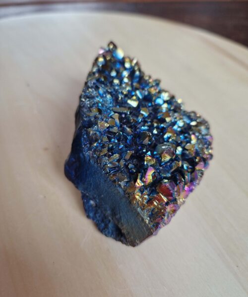 Premium High Grade Rainbow Aura Titanium Raw Druzy Cluster Pieces 333g H10.5xW8xD4.5cm - Image 9