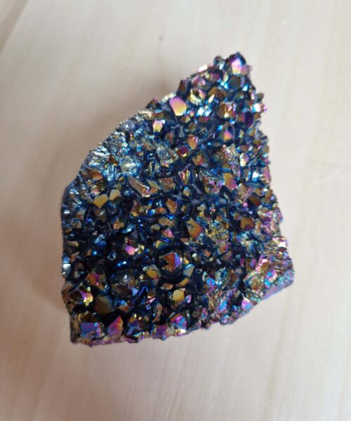 Premium High Grade Rainbow Aura Titanium Raw Druzy Cluster Pieces 333g H10.5xW8xD4.5cm