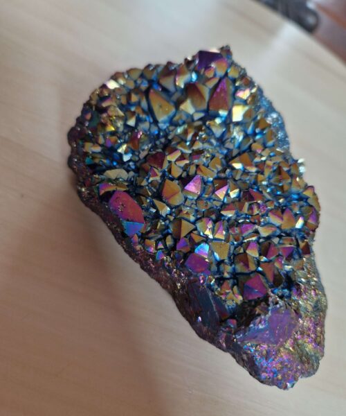 Premium High Grade Rainbow Aura Titanium Raw Druzy Cluster Pieces 345g H3.5xW10xD7.5cm - Image 4