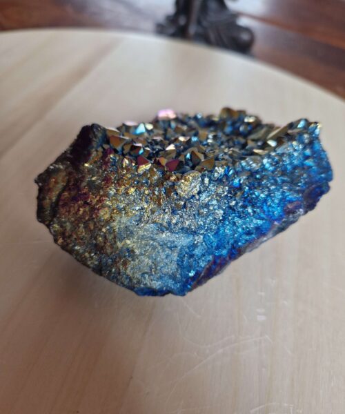 Premium High Grade Rainbow Aura Titanium Raw Druzy Cluster Pieces 345g H3.5xW10xD7.5cm - Image 7