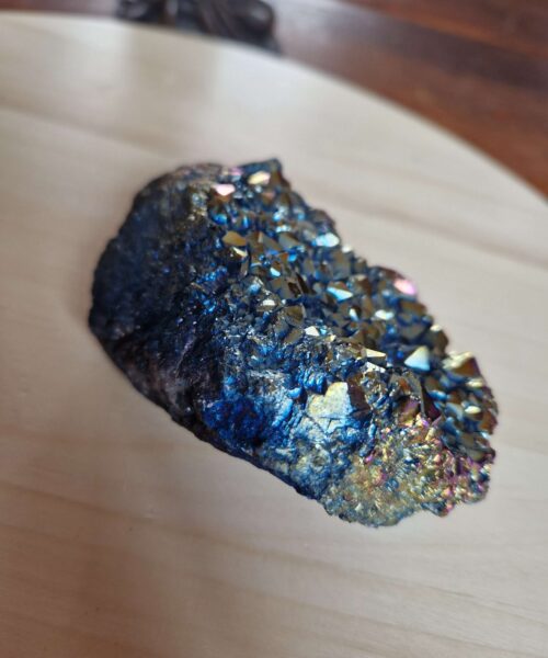 Premium High Grade Rainbow Aura Titanium Raw Druzy Cluster Pieces 345g H3.5xW10xD7.5cm - Image 8