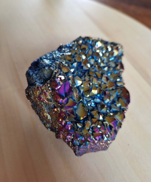 Premium High Grade Rainbow Aura Titanium Raw Druzy Cluster Pieces 345g H3.5xW10xD7.5cm - Image 9