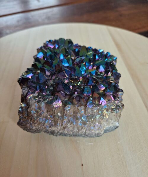 Premium High Grade Rainbow Aura Titanium Raw Druzy Cluster Pieces 889g H4.5xW13xD11.5cm - Image 5