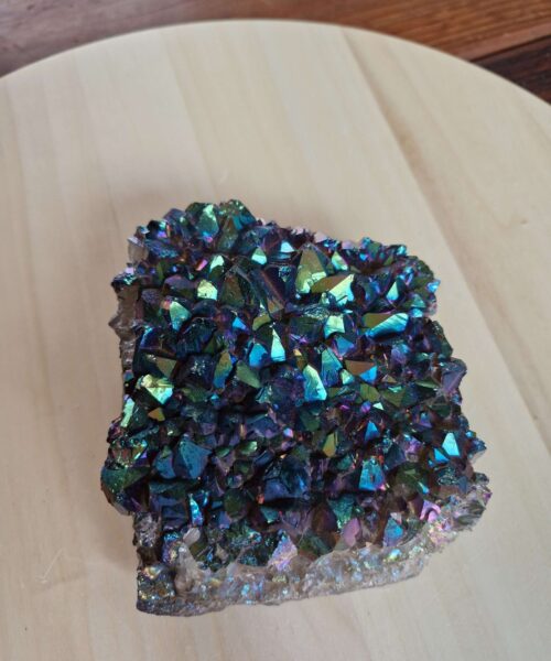 Premium High Grade Rainbow Aura Titanium Raw Druzy Cluster Pieces 889g H4.5xW13xD11.5cm - Image 6