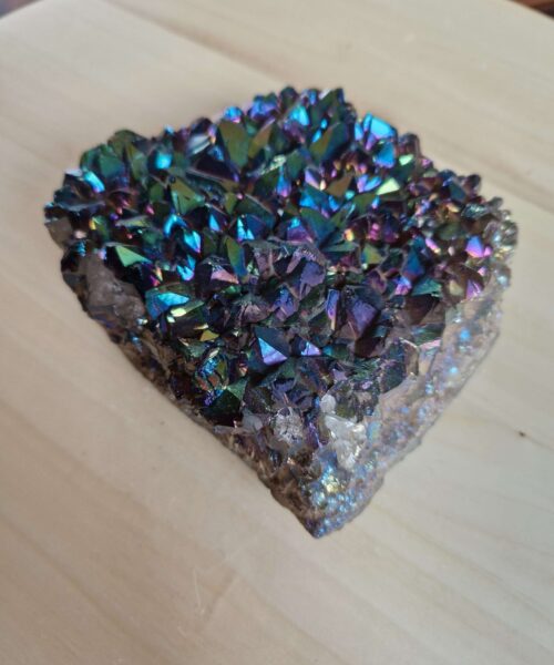 Premium High Grade Rainbow Aura Titanium Raw Druzy Cluster Pieces 889g H4.5xW13xD11.5cm - Image 7