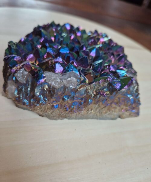 Premium High Grade Rainbow Aura Titanium Raw Druzy Cluster Pieces 889g H4.5xW13xD11.5cm - Image 8