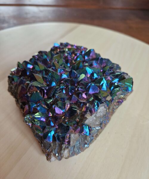 Premium High Grade Rainbow Aura Titanium Raw Druzy Cluster Pieces 889g H4.5xW13xD11.5cm - Image 9