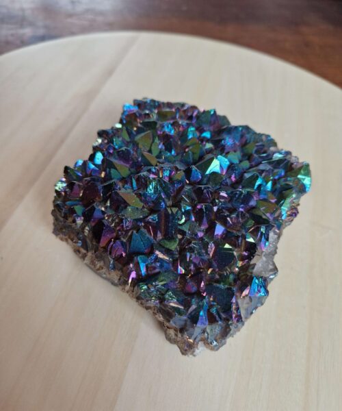 Premium High Grade Rainbow Aura Titanium Raw Druzy Cluster Pieces 889g H4.5xW13xD11.5cm - Image 10