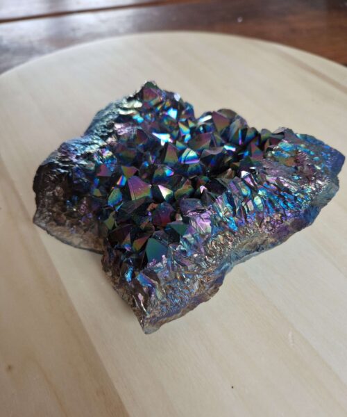 Premium High Grade Rainbow Aura Titanium Raw Druzy Cluster Pieces 905g H4.5xW17xD16cm - Image 3