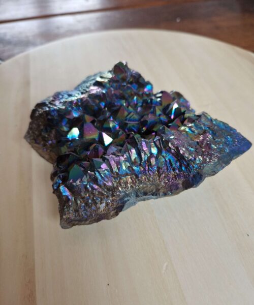 Premium High Grade Rainbow Aura Titanium Raw Druzy Cluster Pieces 905g H4.5xW17xD16cm - Image 4