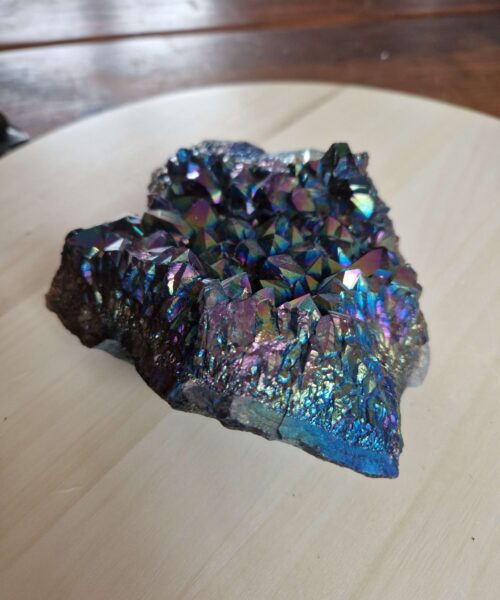 Premium High Grade Rainbow Aura Titanium Raw Druzy Cluster Pieces 905g H4.5xW17xD16cm - Image 5