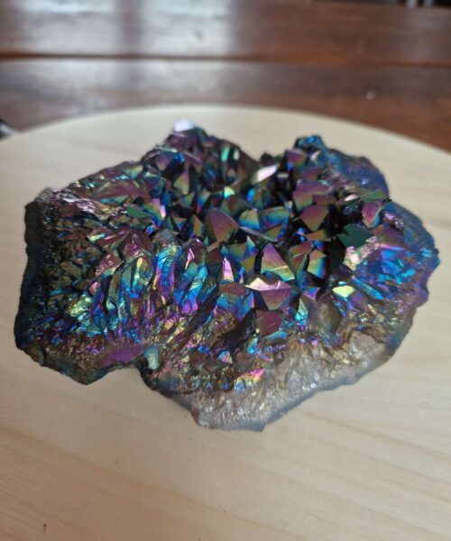 Premium High Grade Rainbow Aura Titanium Raw Druzy Cluster Pieces 905g H4.5xW17xD16cm - Image 7