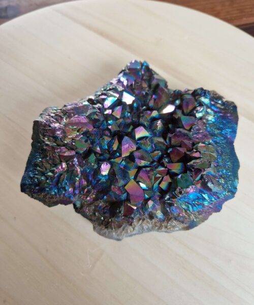 Premium High Grade Rainbow Aura Titanium Raw Druzy Cluster Pieces 905g H4.5xW17xD16cm - Image 8