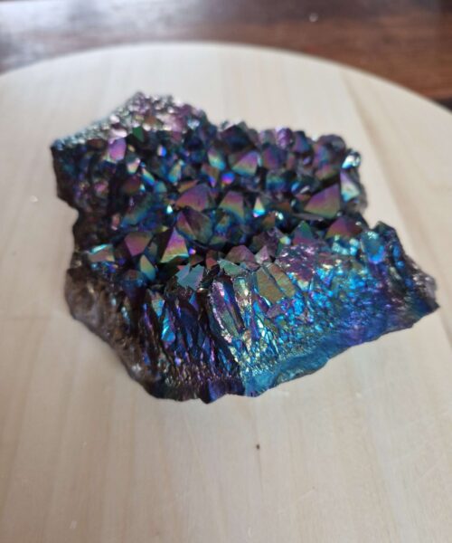 Premium High Grade Rainbow Aura Titanium Raw Druzy Cluster Pieces 905g H4.5xW17xD16cm - Image 9