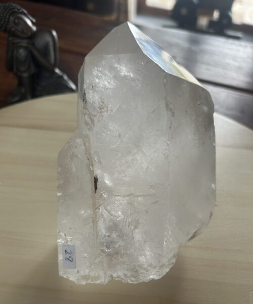 Alternative view of HUGE Premium Rare Clear White Rock Crystal Cluster 28 - 1.601g H7xW16xD11cm