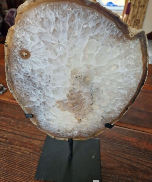 Large Premium Agate Natural Slice on Stand 7 – 2.704g - H34.5xW20xD12cm - Image 5