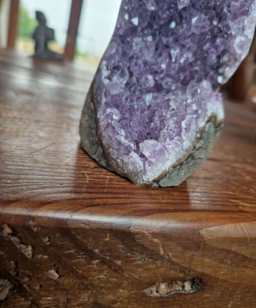 Premium High Grade Amethyst Druzy 329 Mini Geode Cluster Piece Cut Base 739g H11xW7xD8cm - Image 7
